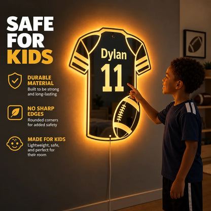 Personalized Football Jersey LED Mirror
